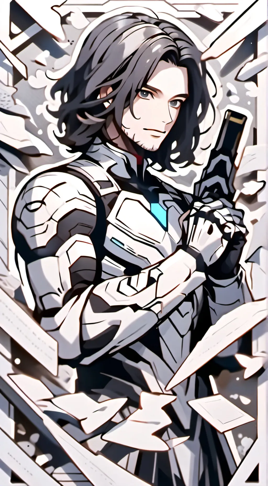 ai character: Bucky Barnes background