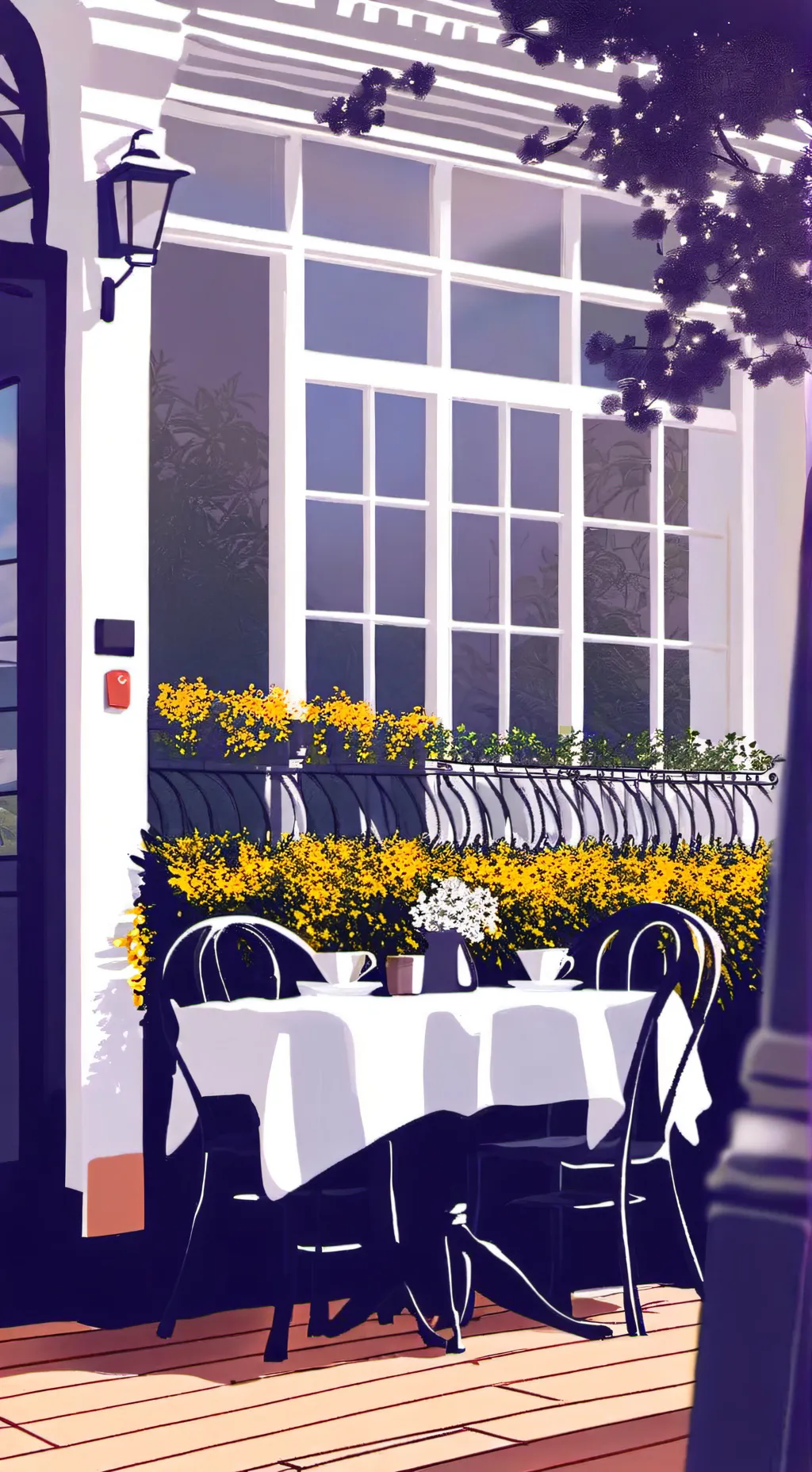ai character: KNY Cafe background