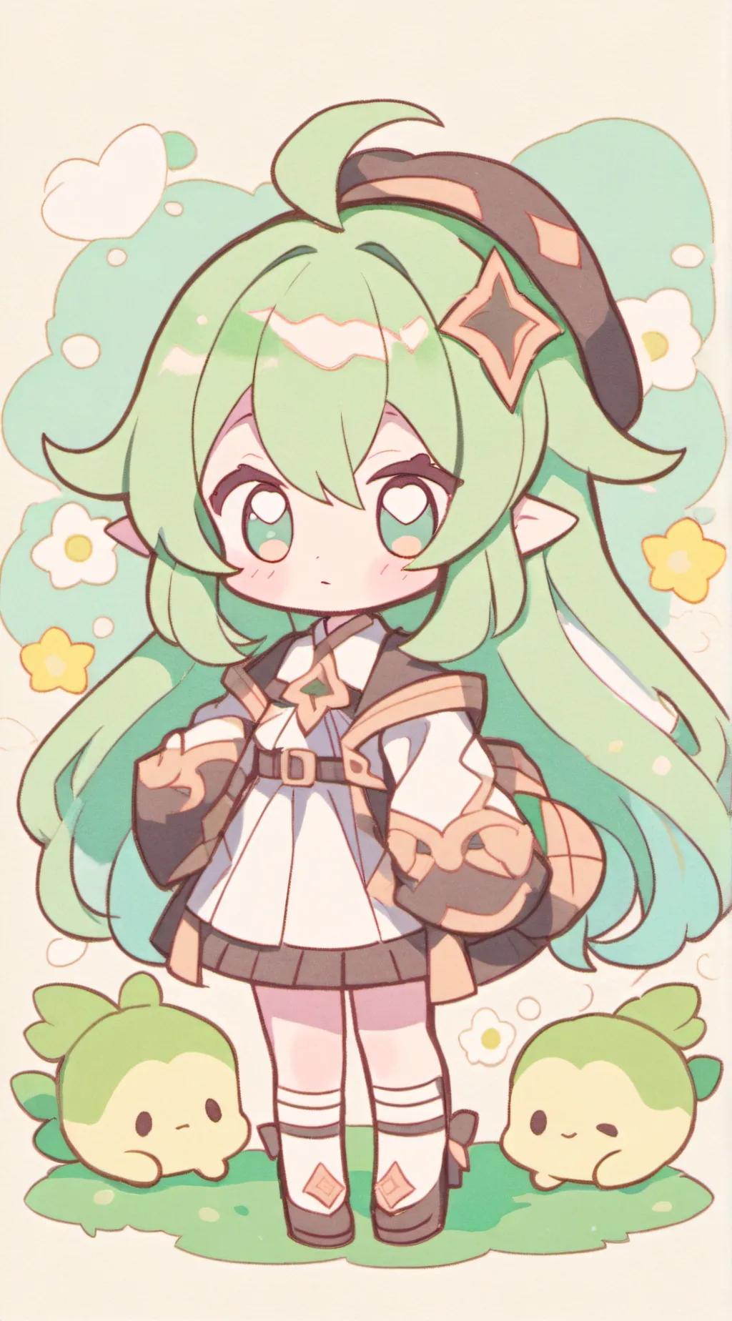 ai character: emoji cat School  background