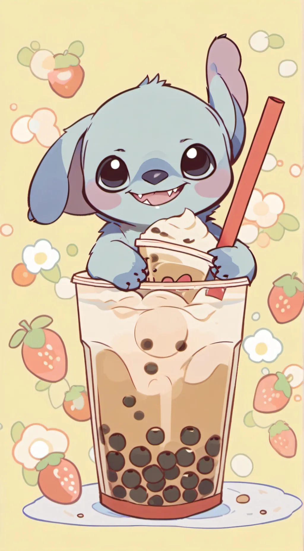 ai character: Stitch background