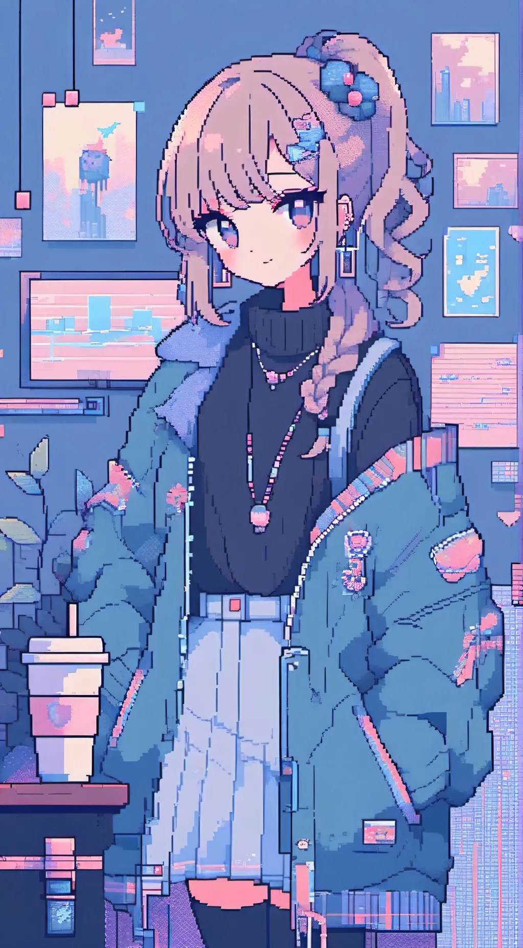 ai character: Emily Popular Girl background