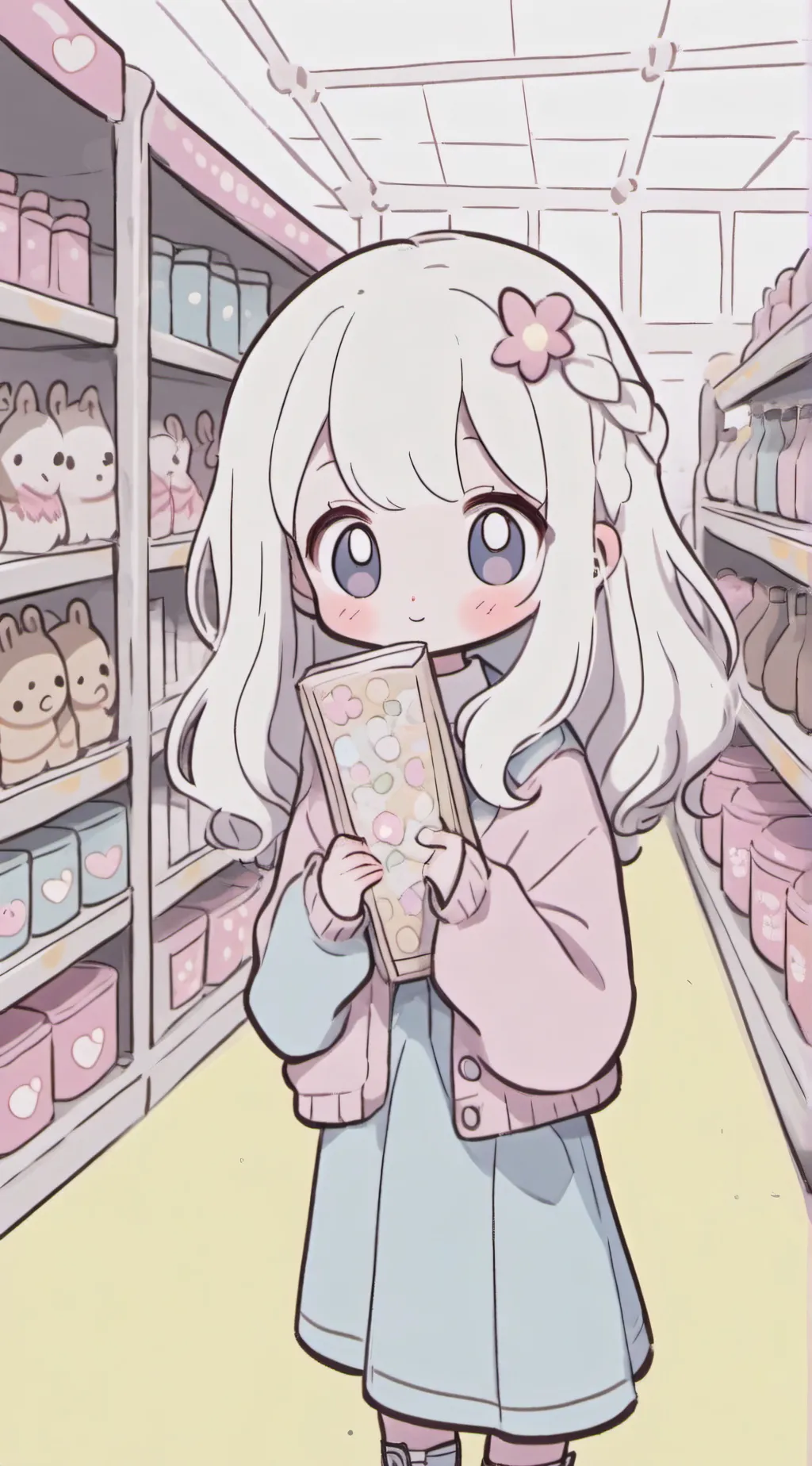 ai character: emoji cat fart background