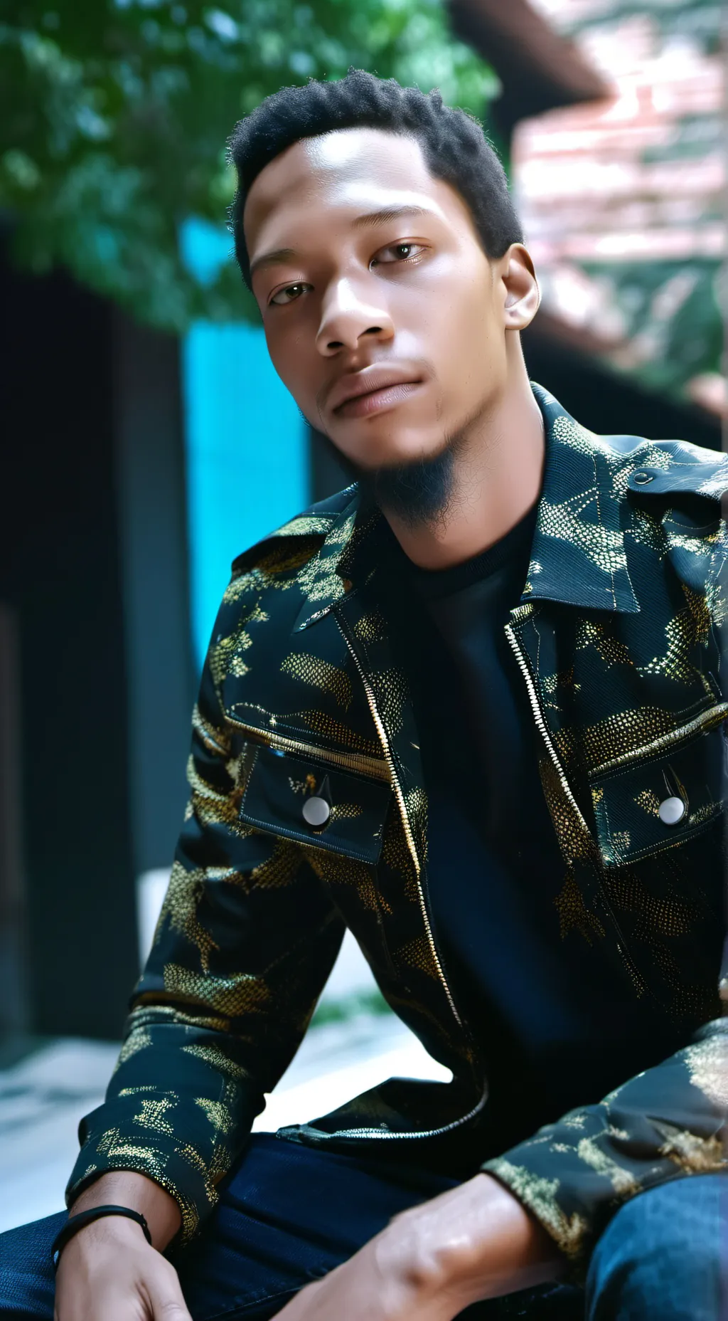 ai character: Blends background