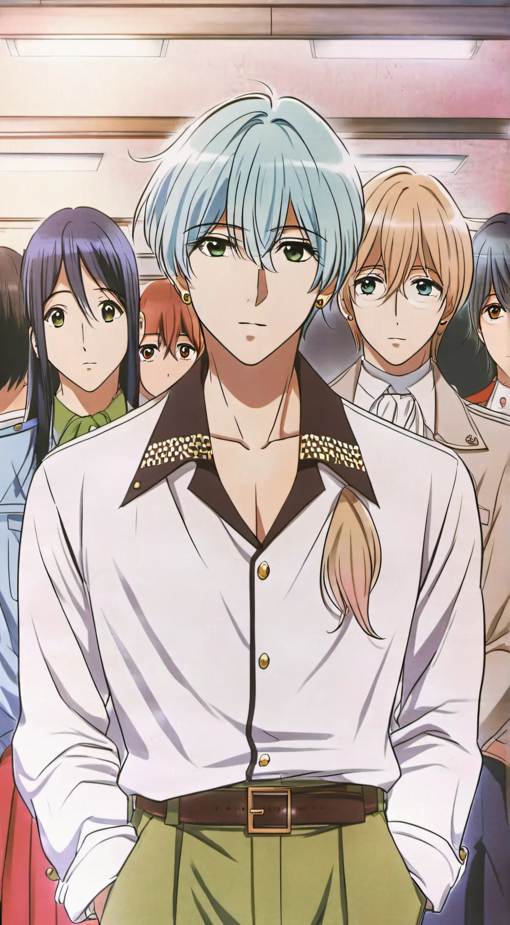 ai character: 8 boys!!! background