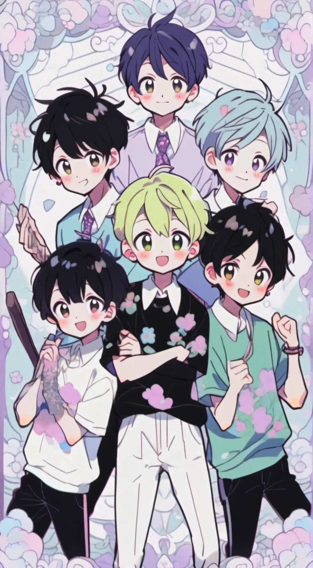 ai character: Card  laie don gob background