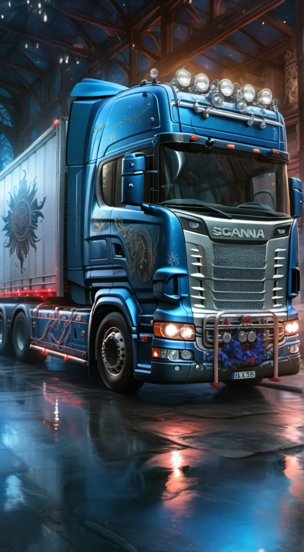 ai character: Scania  background
