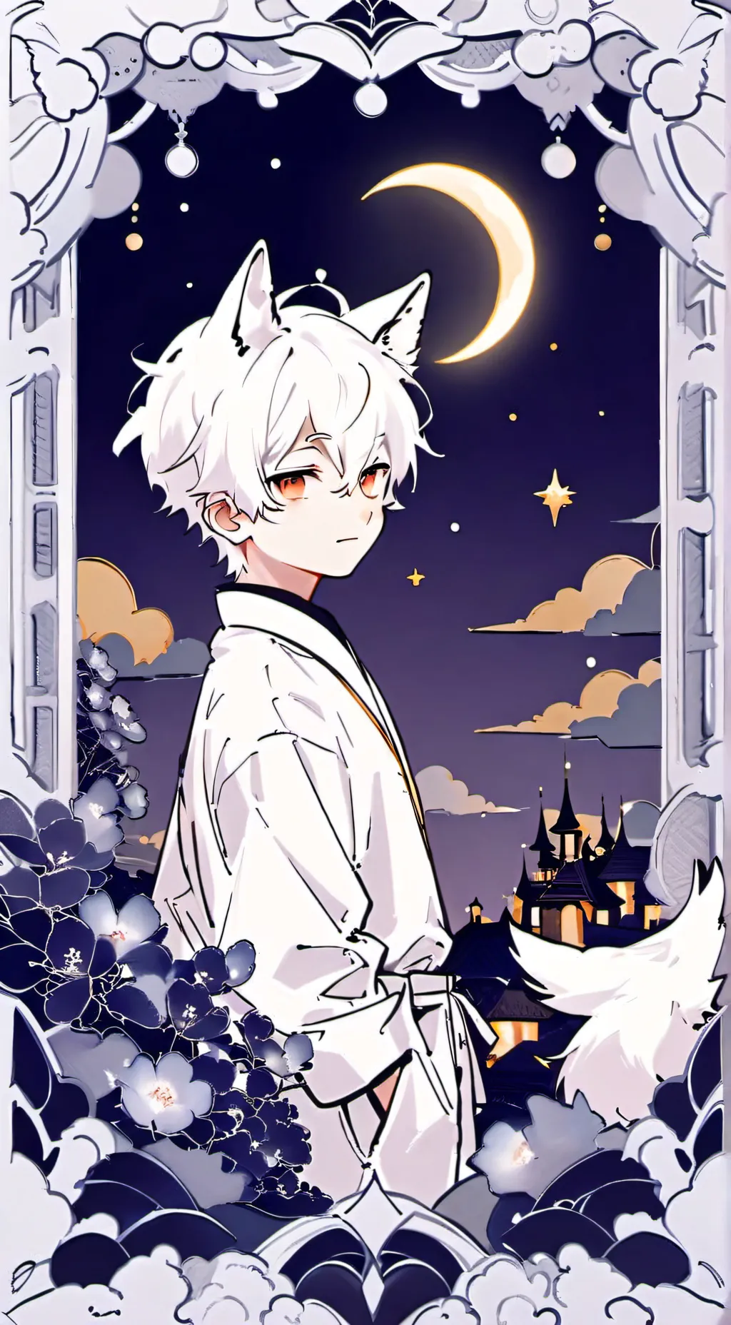 ai character: KNY moon prince background
