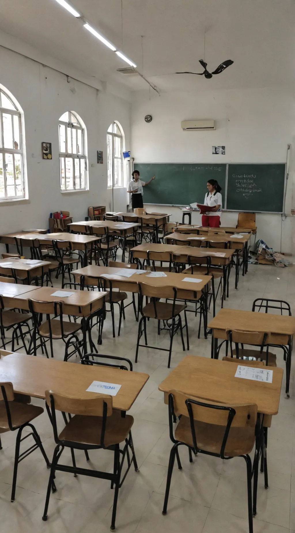 ai character: sala de aula background