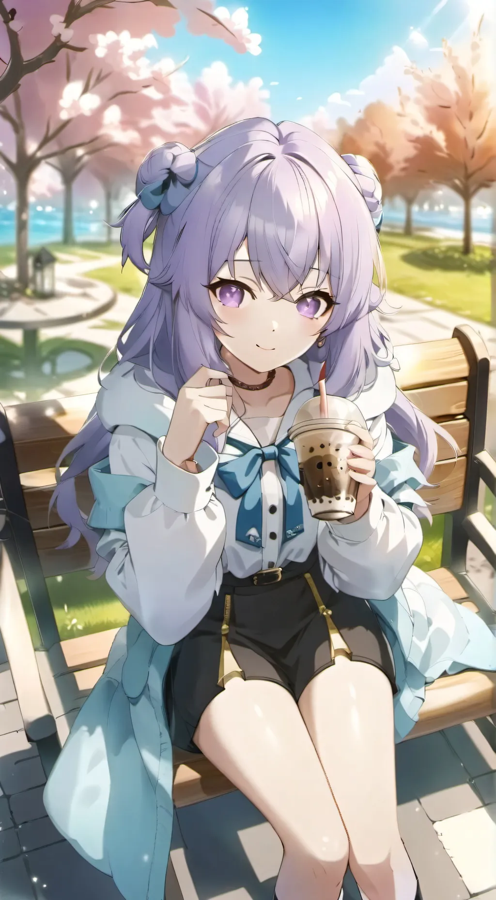 ai character: Lilac background