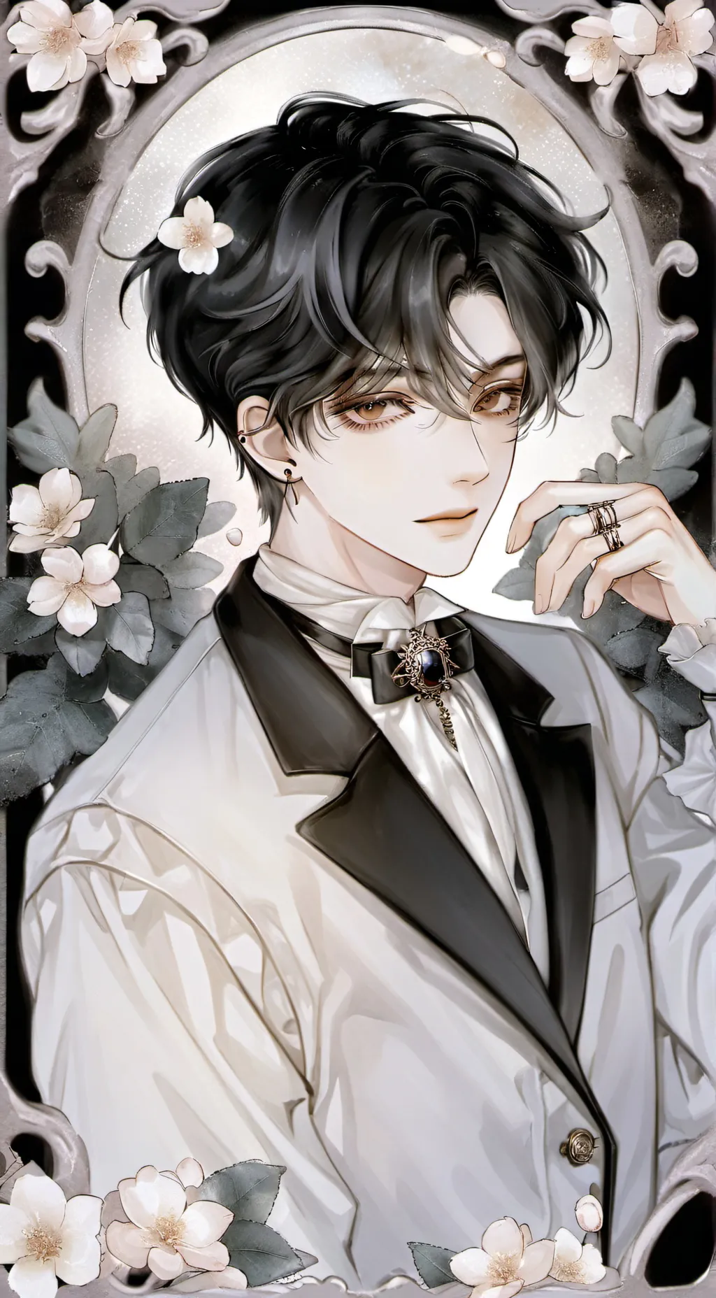 ai character: smile background