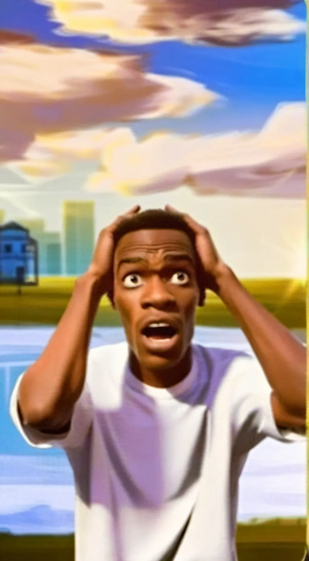 ai character: solo dice OMG y SH background