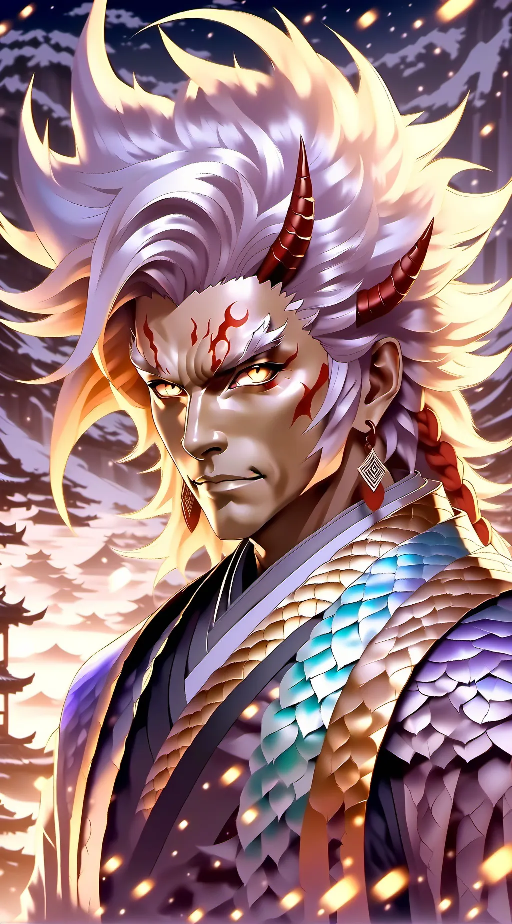 ai character: demon Slayer cat background