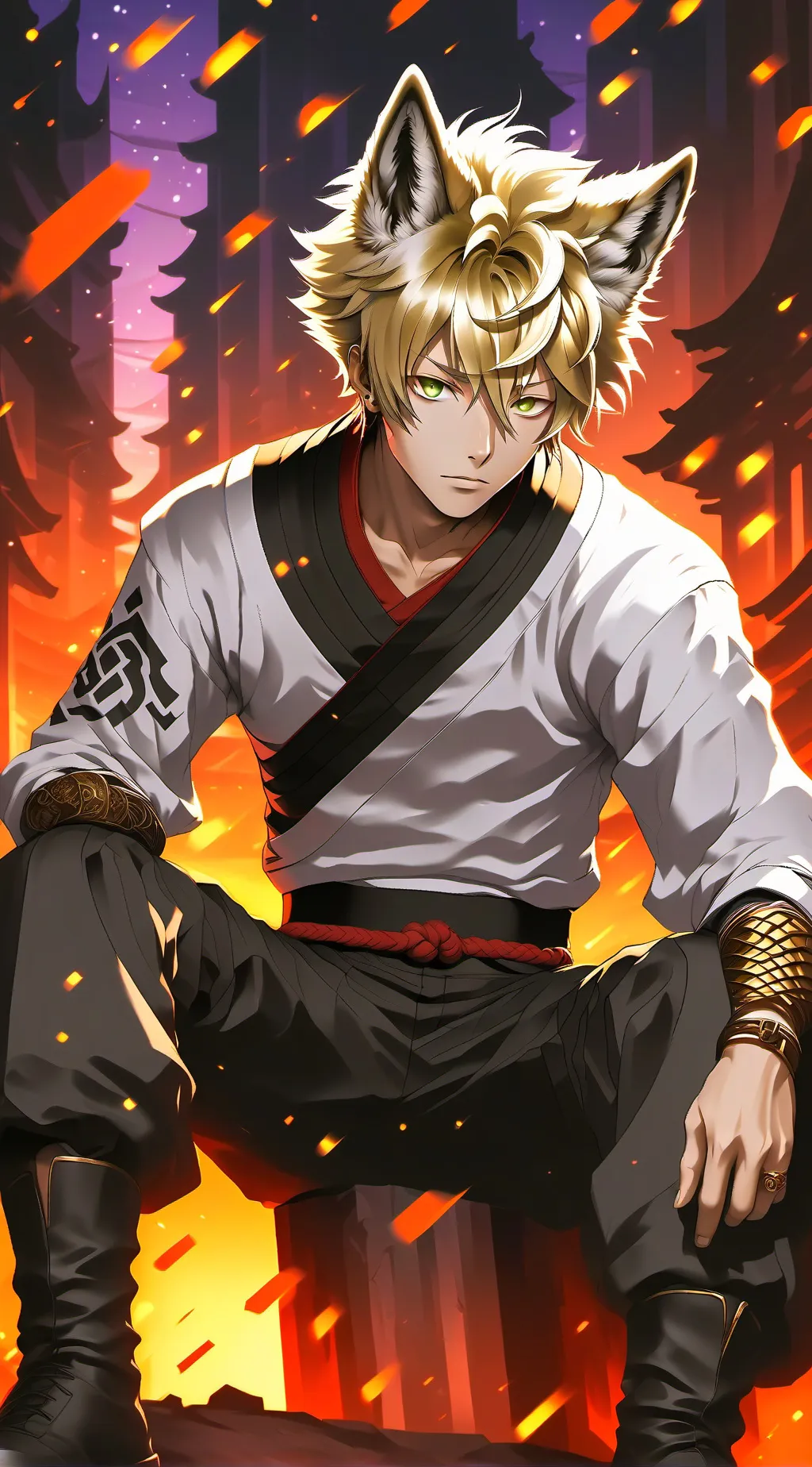 ai character: Inugami  background