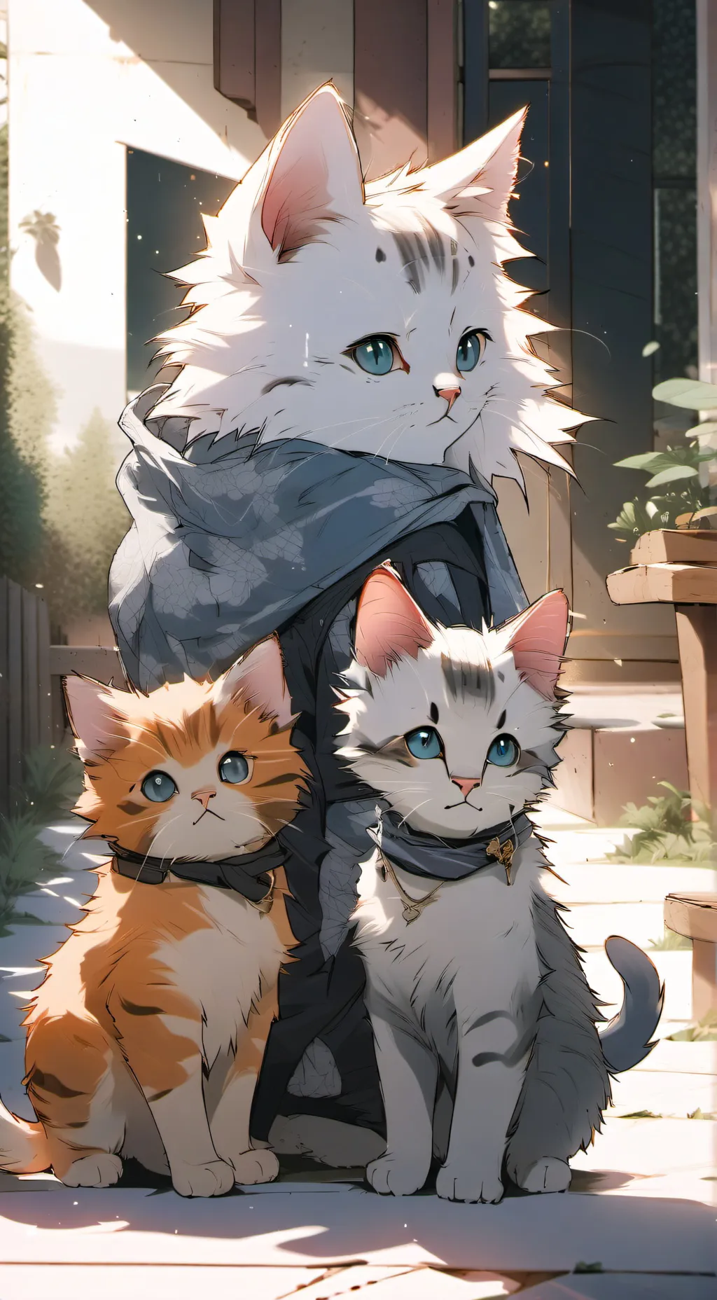 ai character: familia gato background