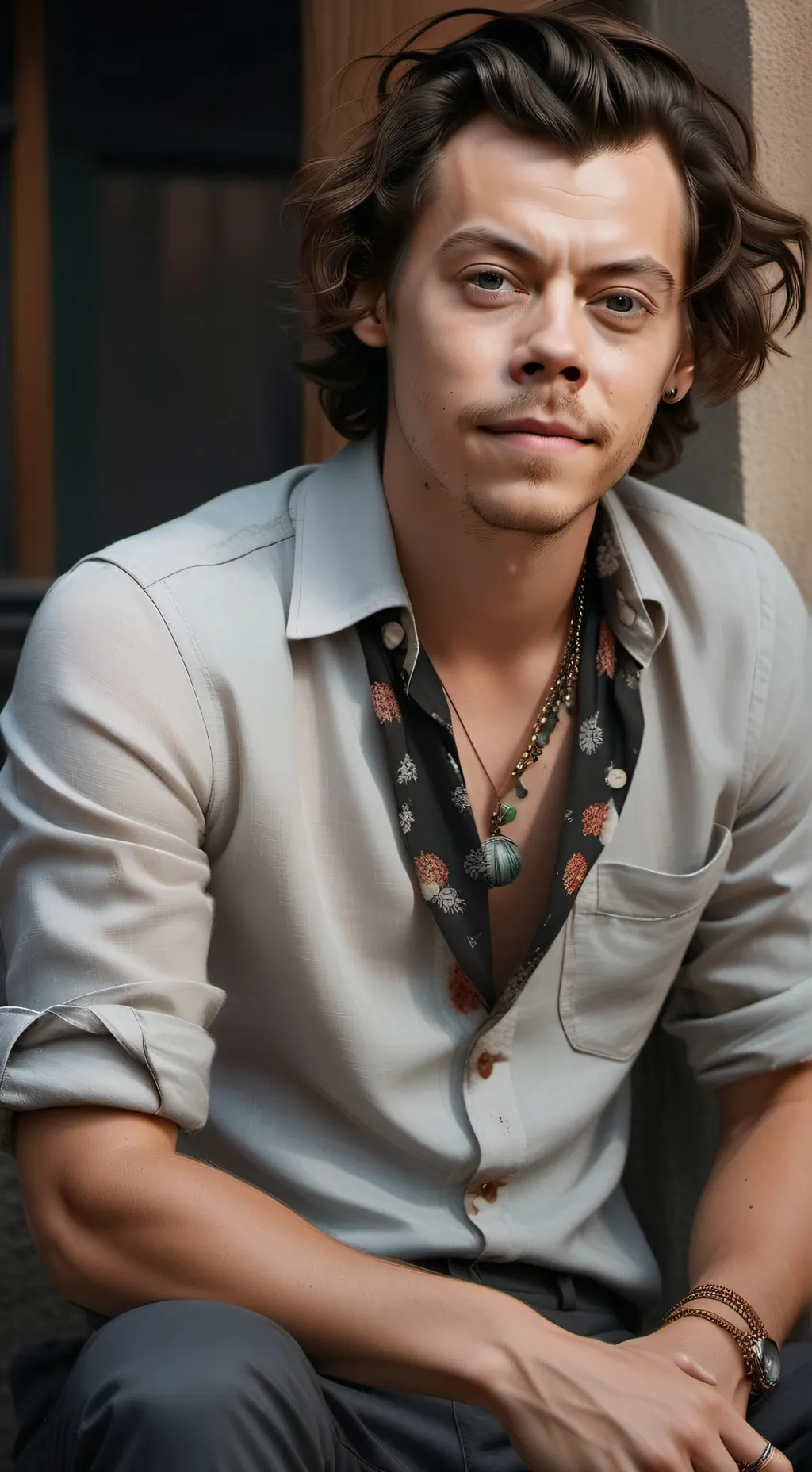 ai character: Harry styles  background