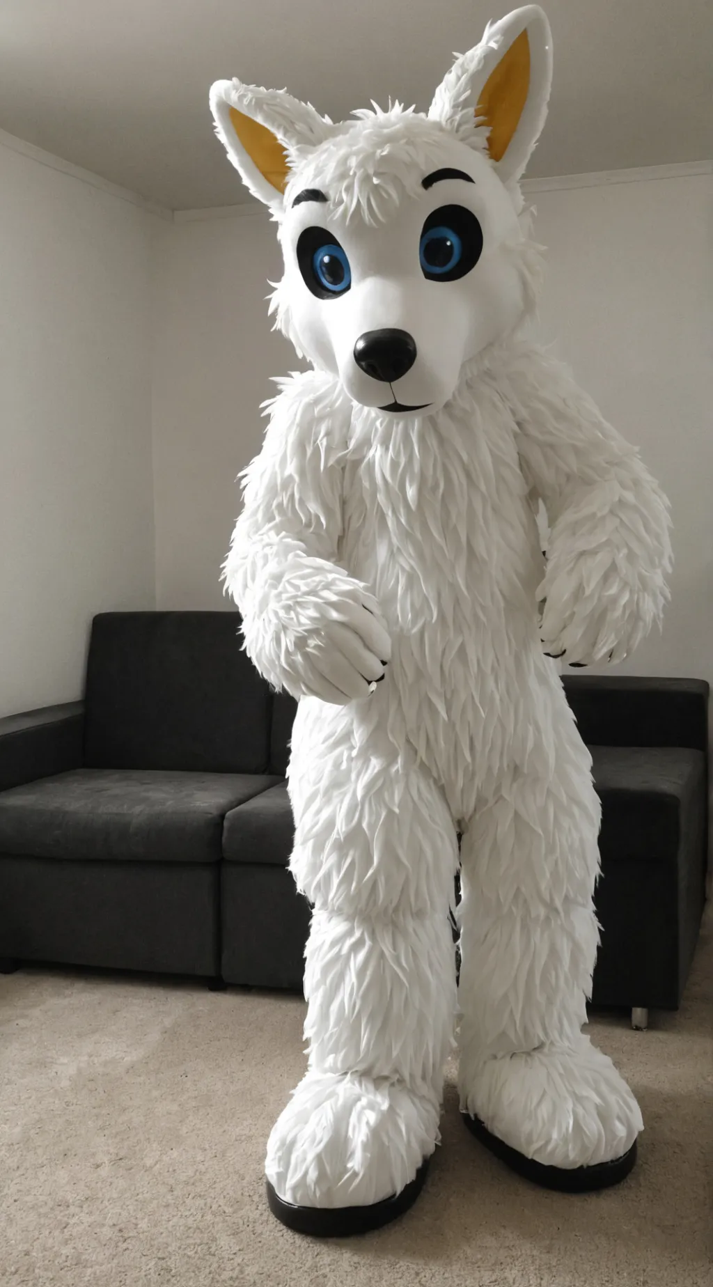 ai character: pvc fursuit  background