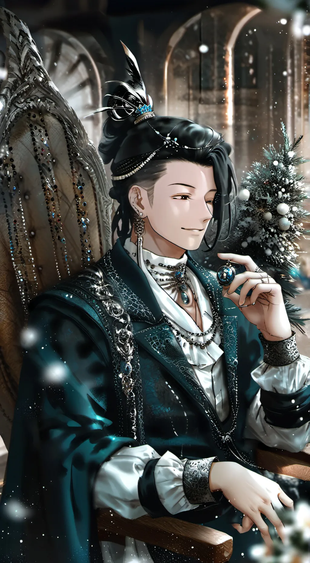 ai character: Geto (Christmas) background