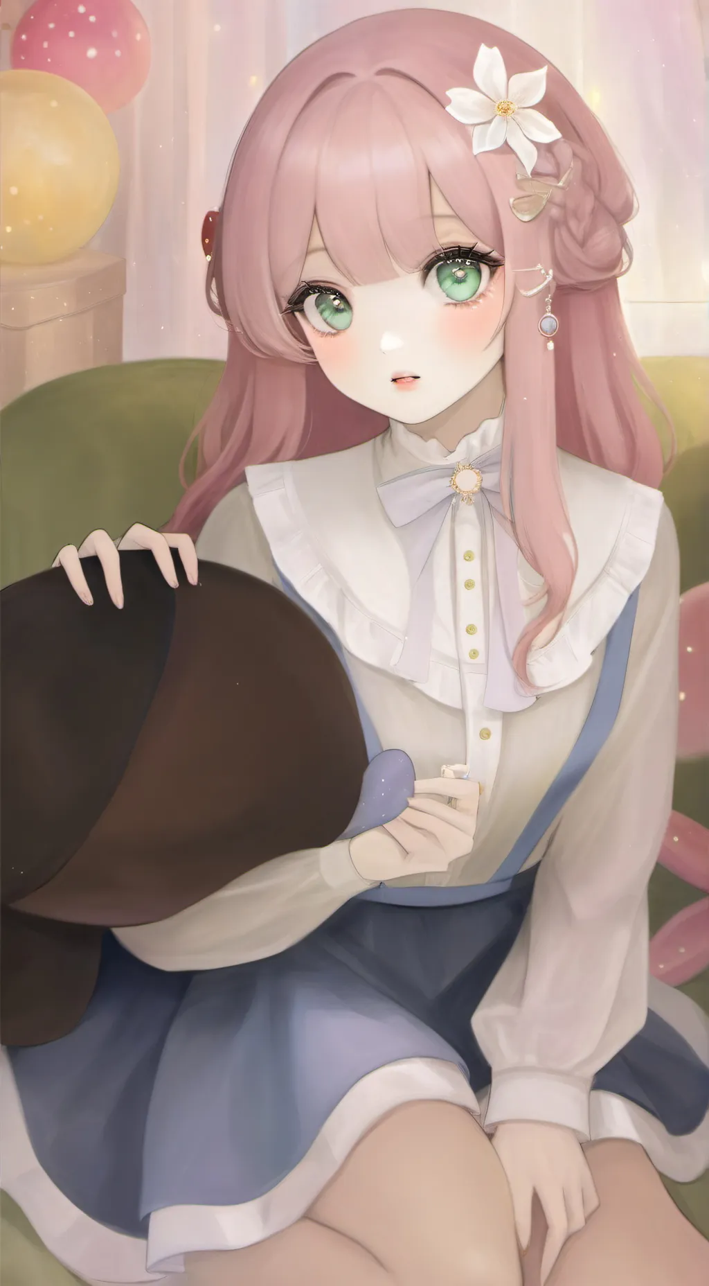 ai character: Gray background