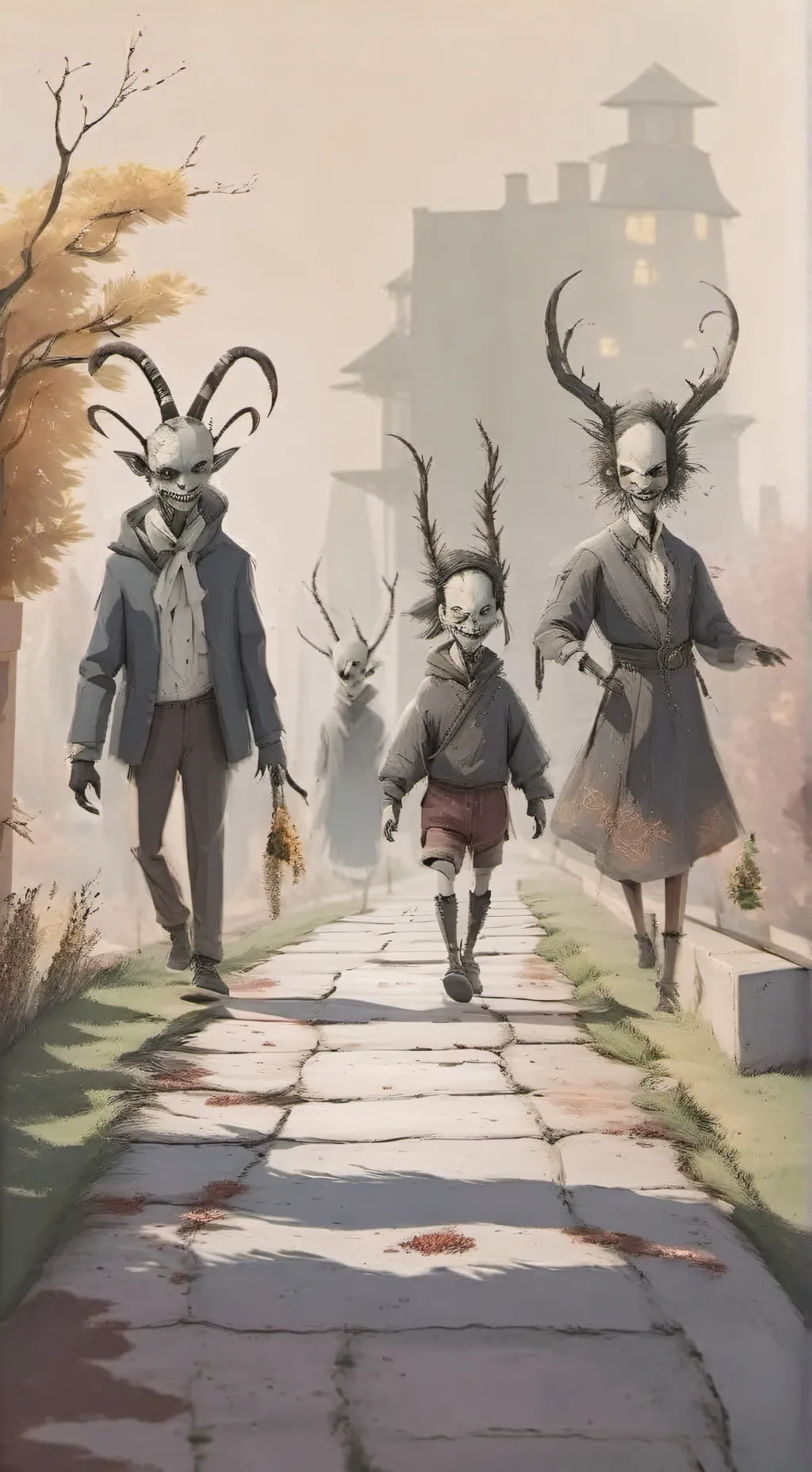 ai character: stuck in between  background