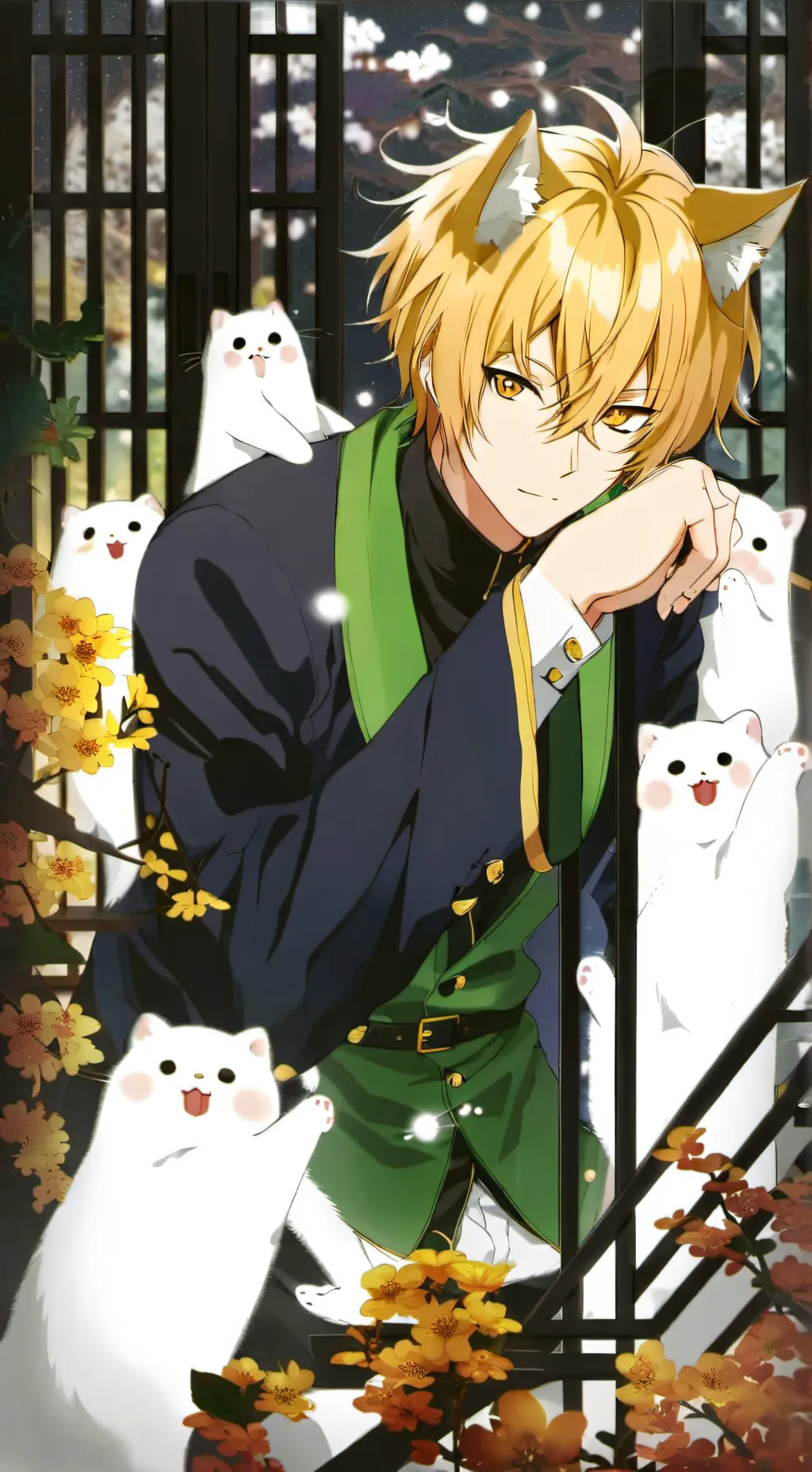 ai character: dun dun aaah neko background