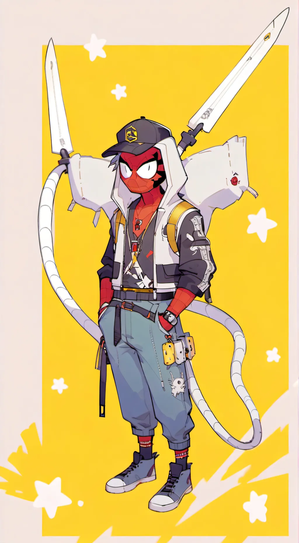 ai character: spiderman  background