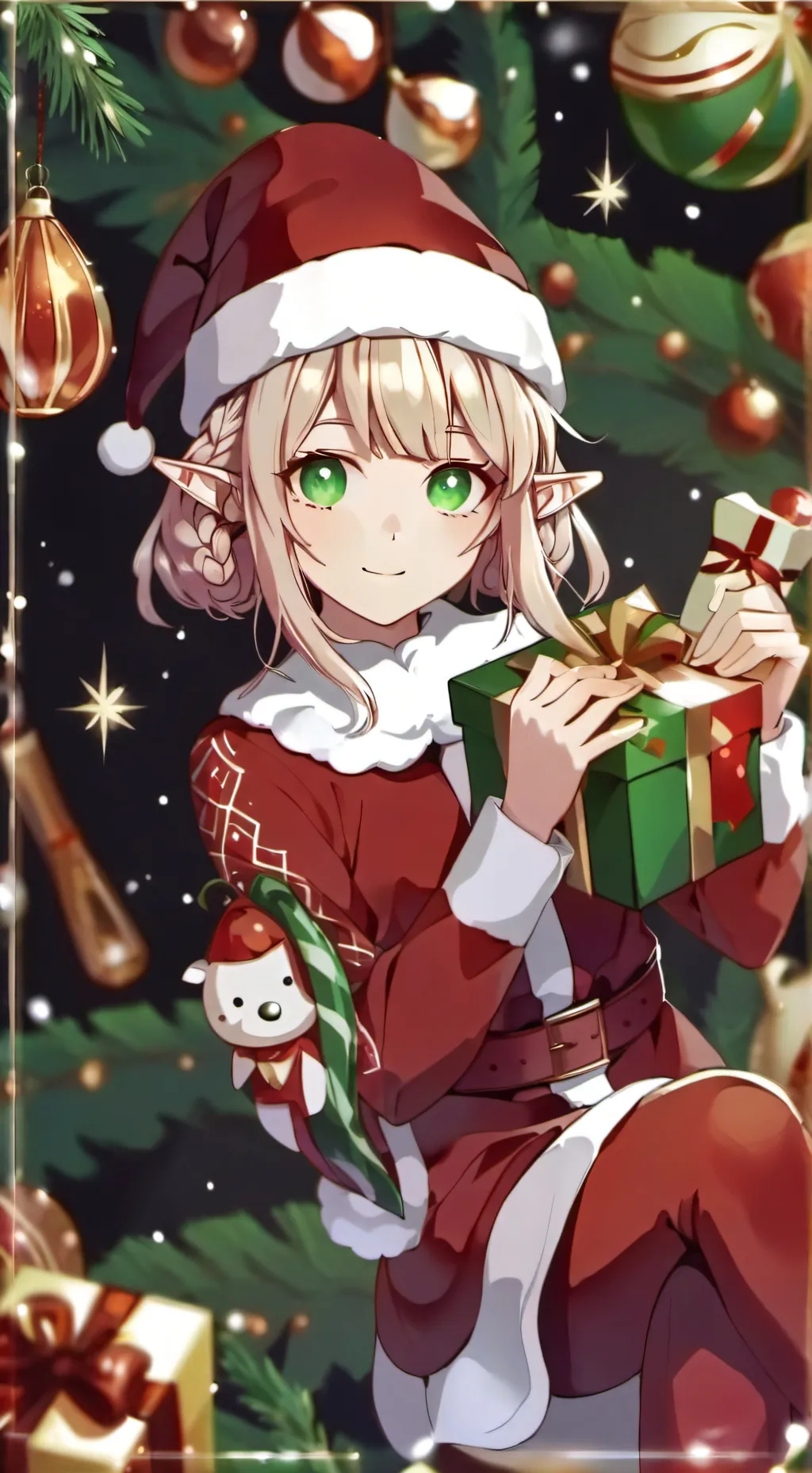 ai character: Elf on the shelf background