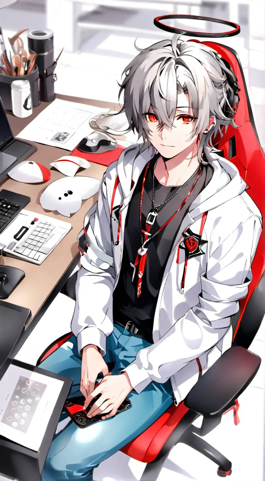 ai character: Ángel background