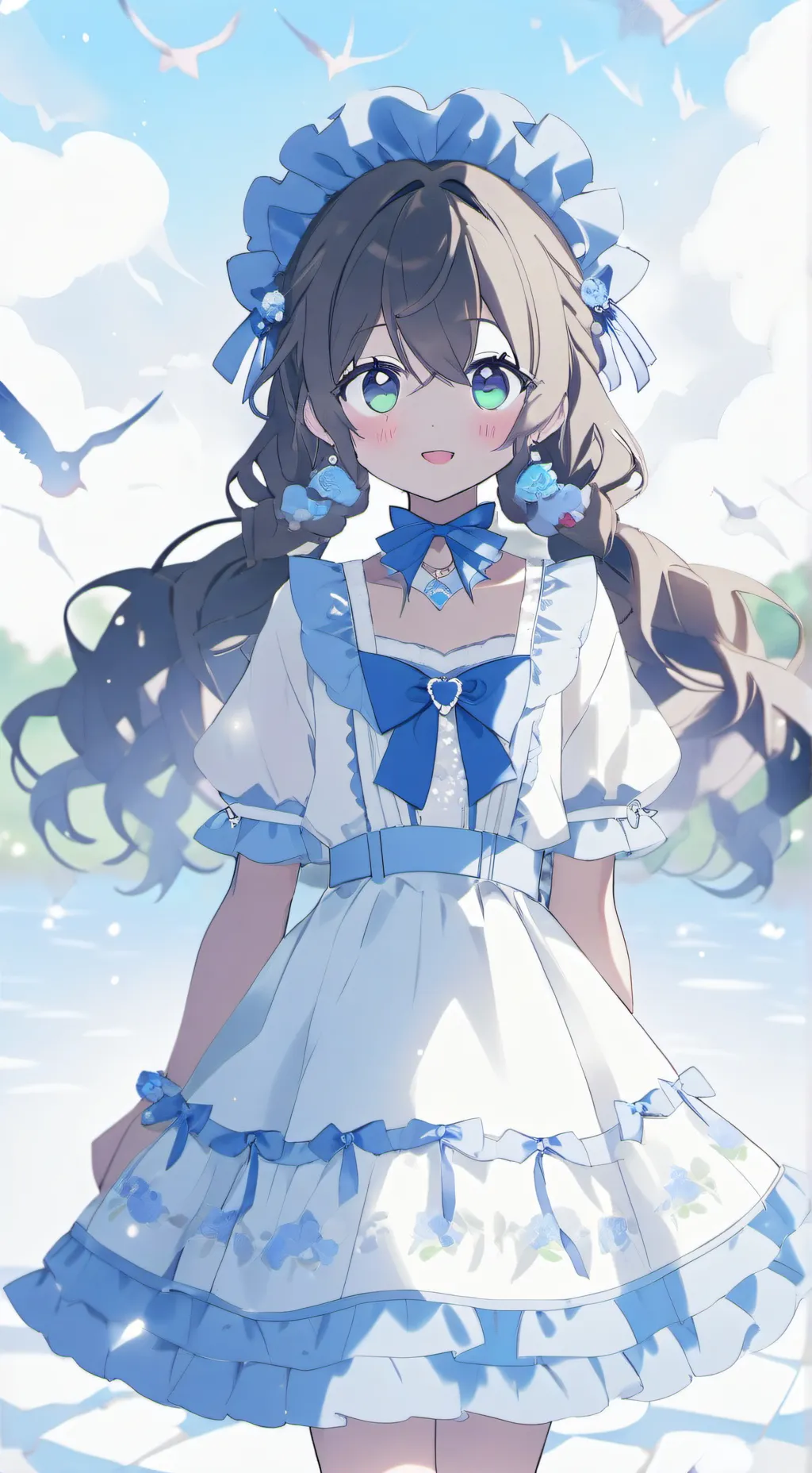 ai character: Kitty fish background