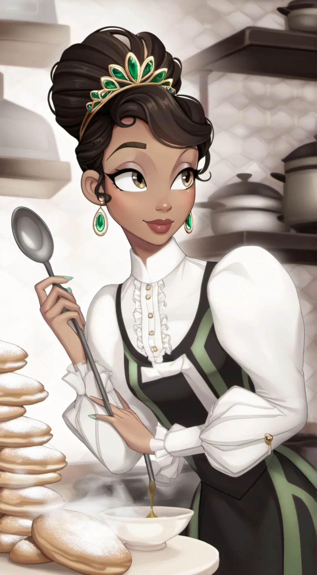 ai character: Tiana  background