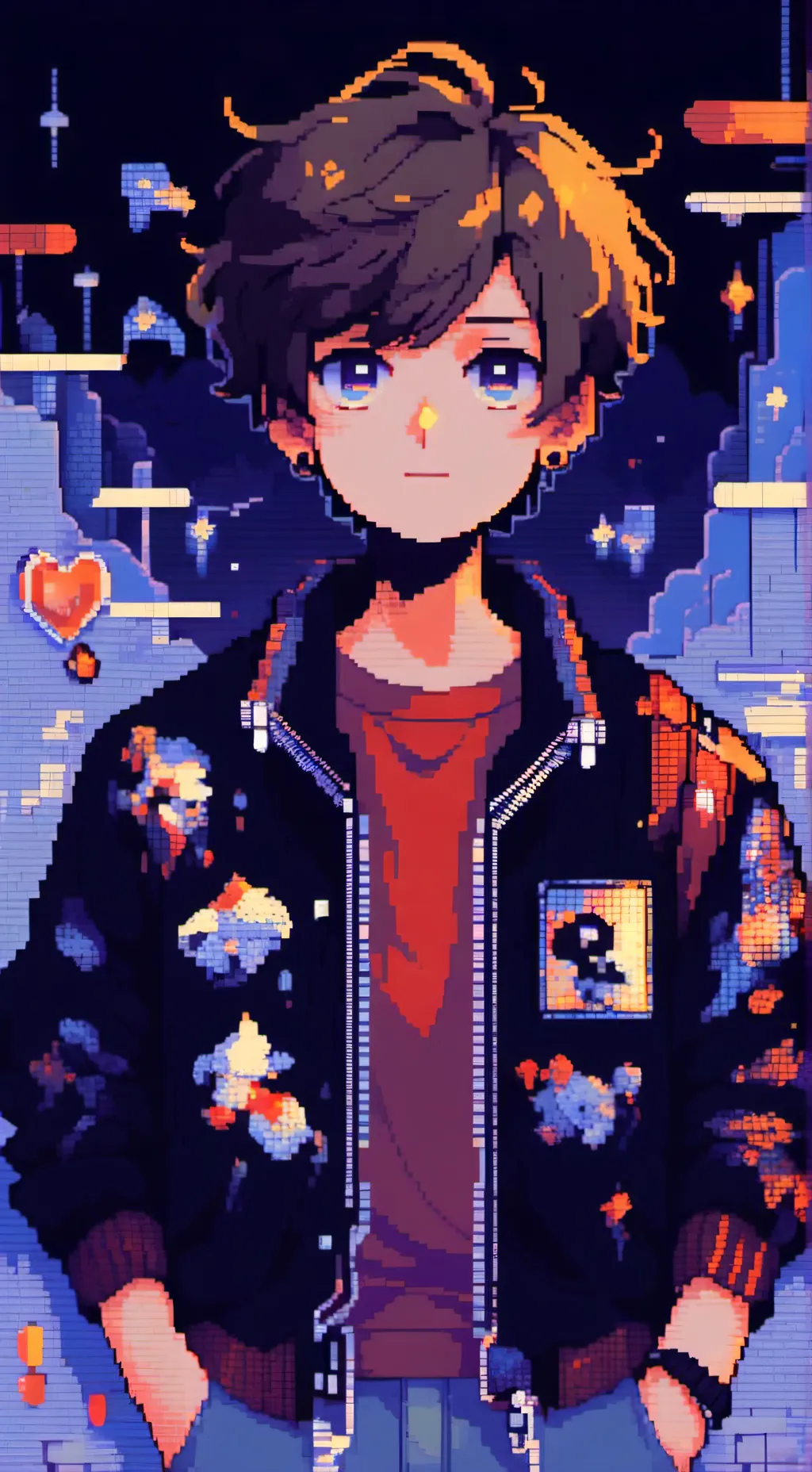 ai character: Nik handsome background