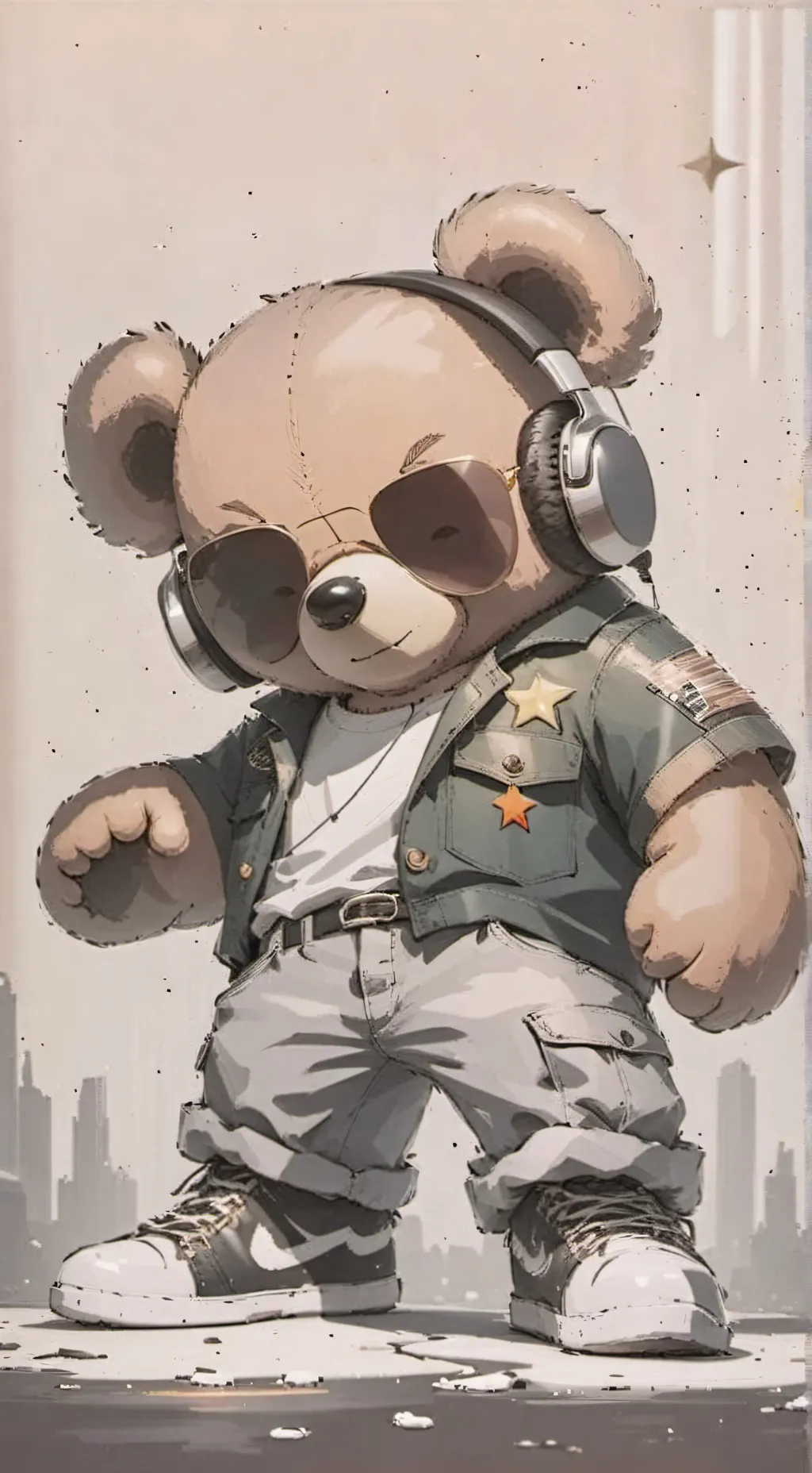 ai character: Teddy man background