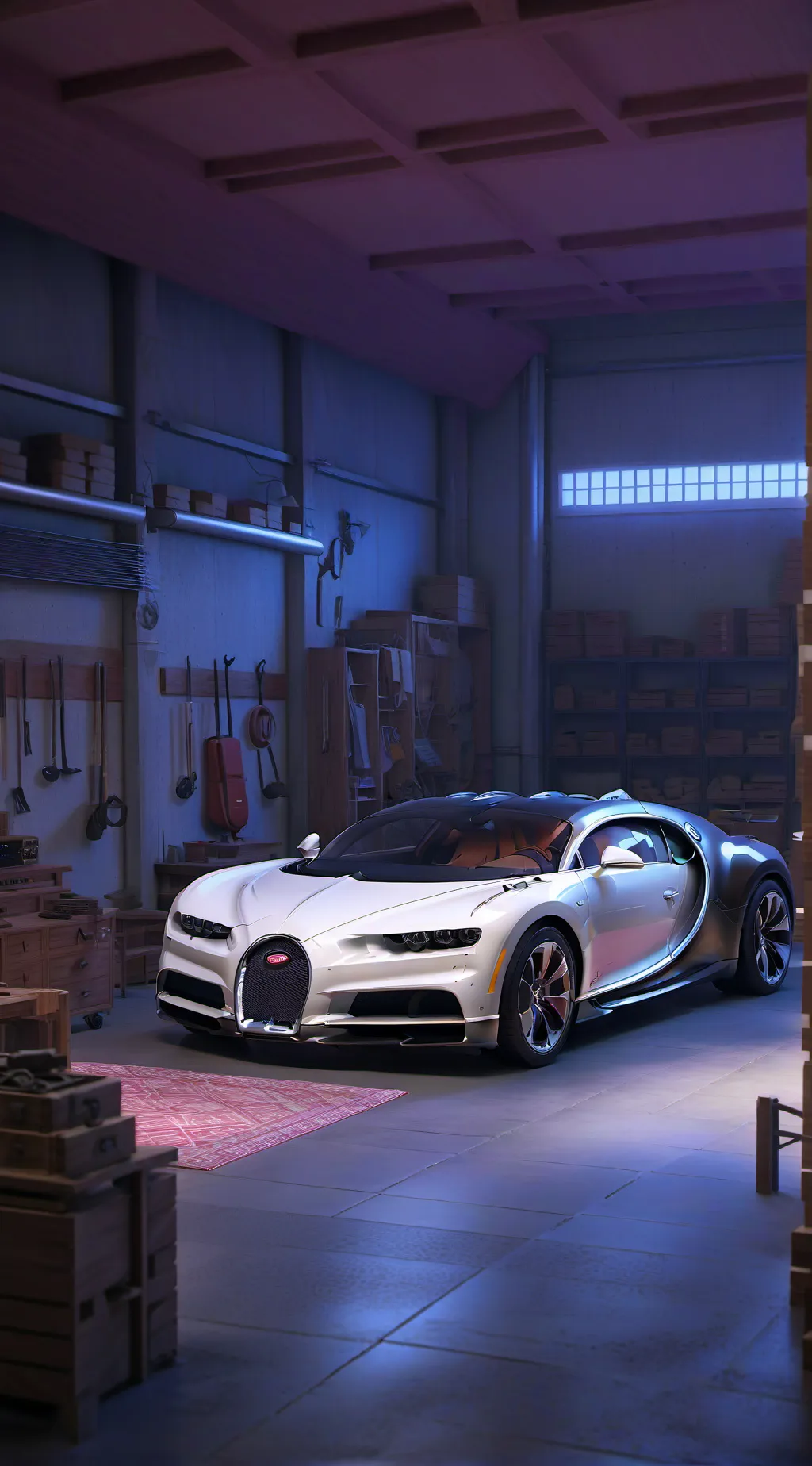 ai character: Haunted Bugatti  background