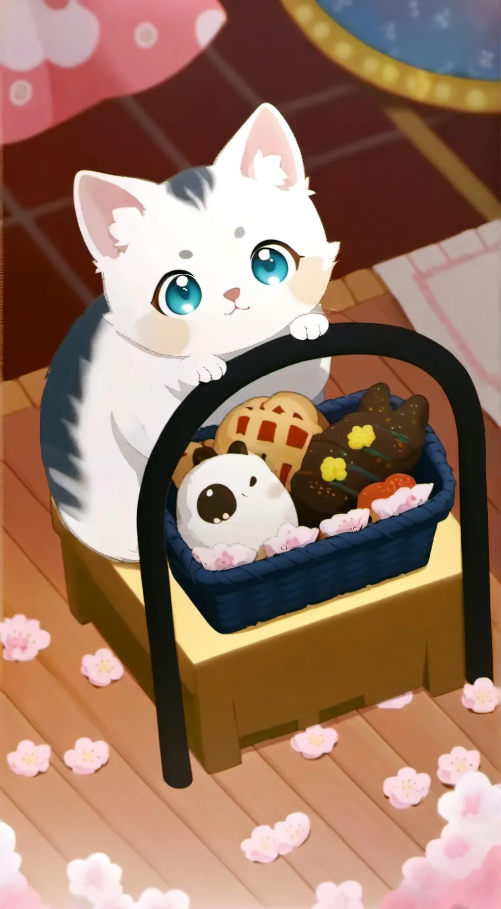 ai character: Cute little kitten background