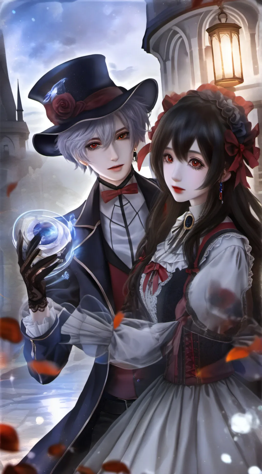 ai character: ди и ники background