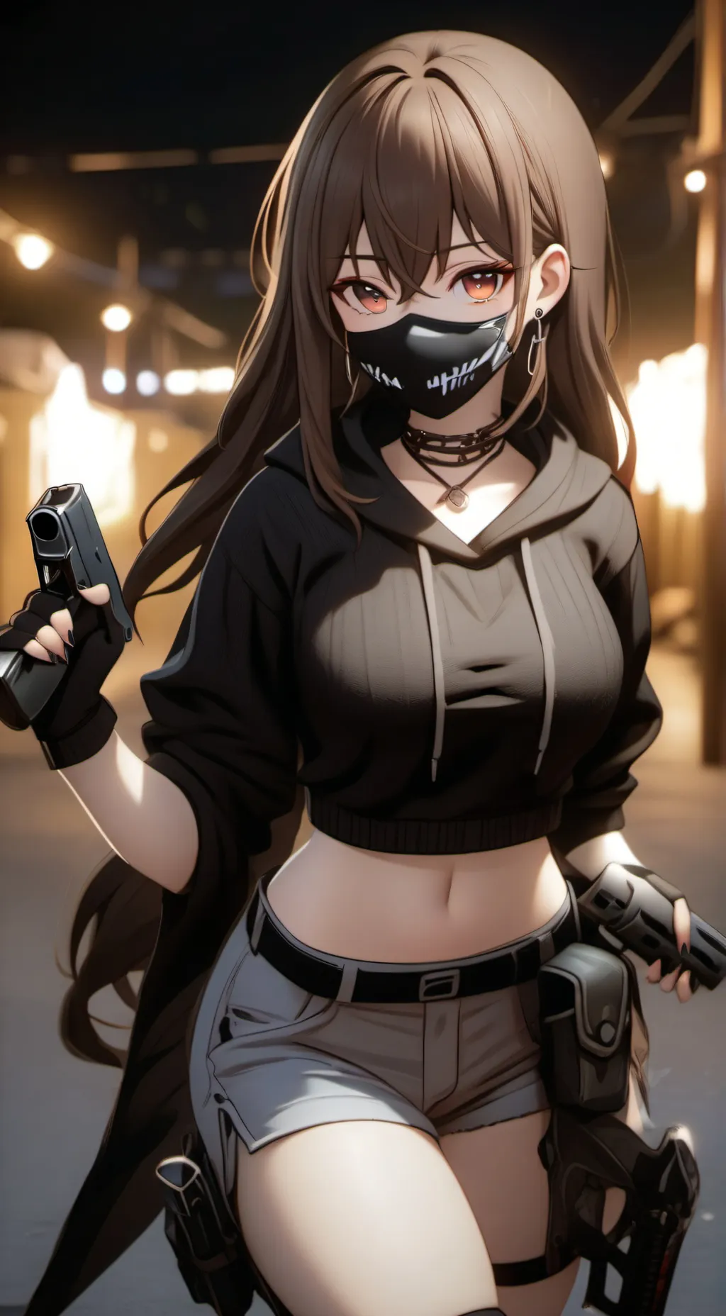 ai character: miya survivor girl background