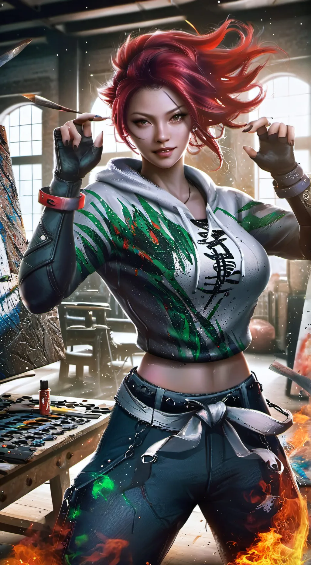 ai character: Aurelia Blaze background