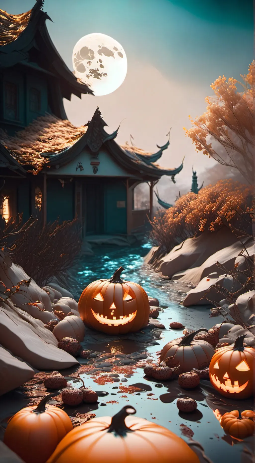 ai character: !Sprunki!HALLOWWEN background