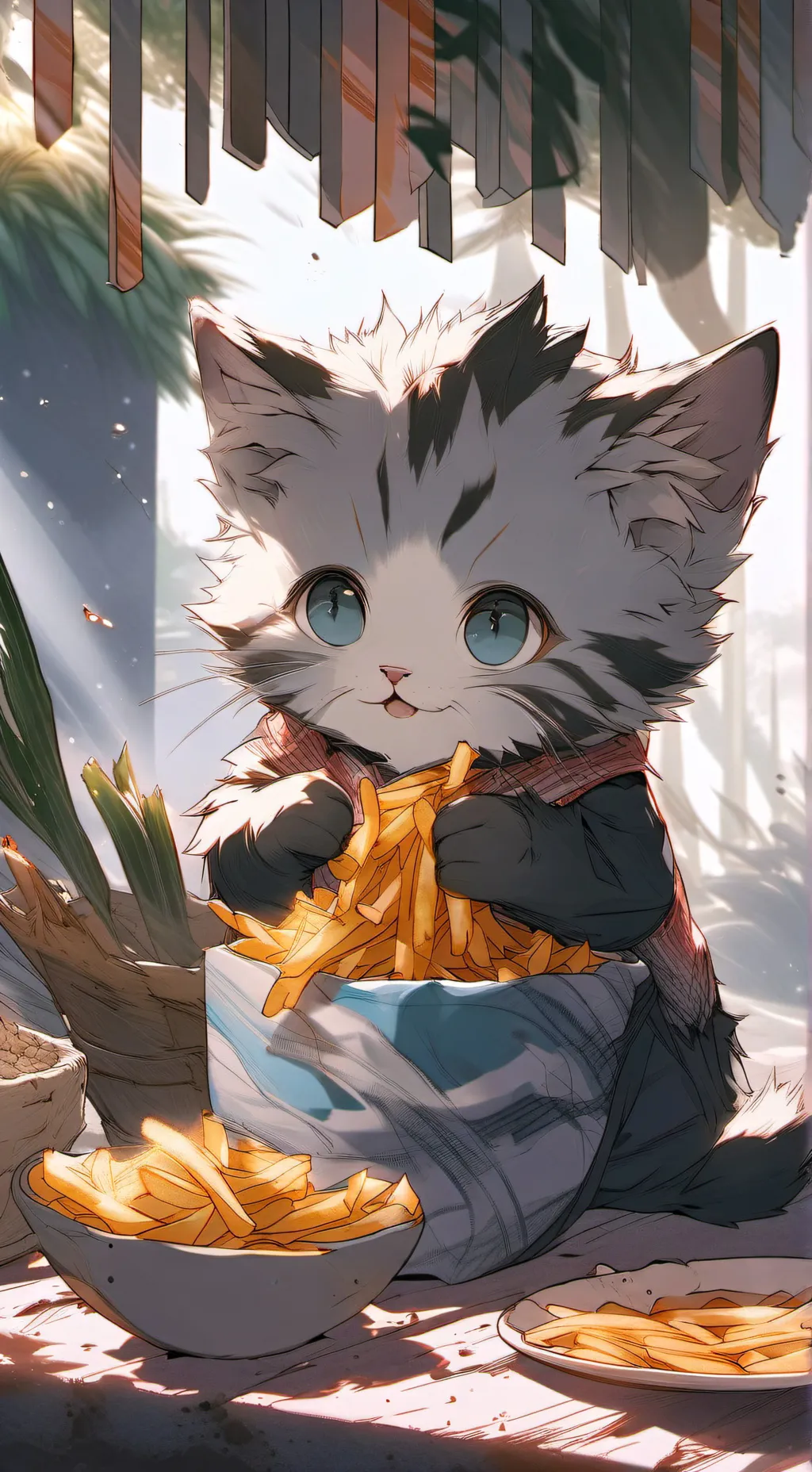 ai character: gato bebe background