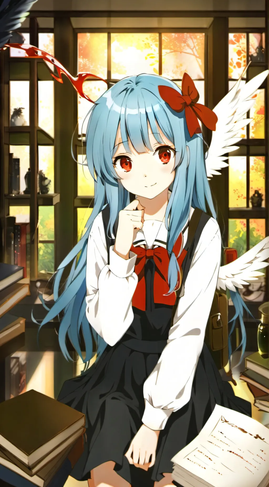 ai character: school craftycorn background