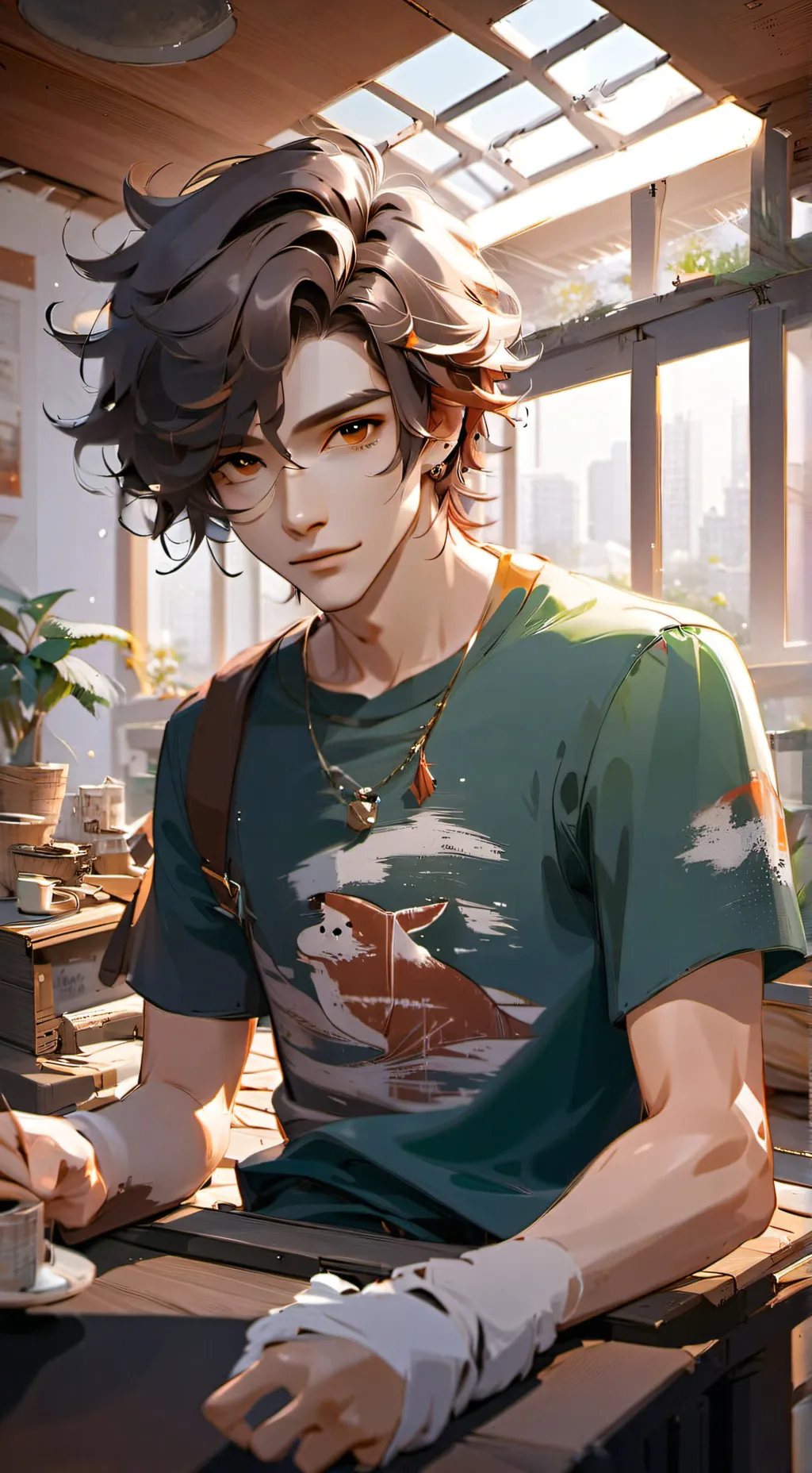 ai character: Tate background