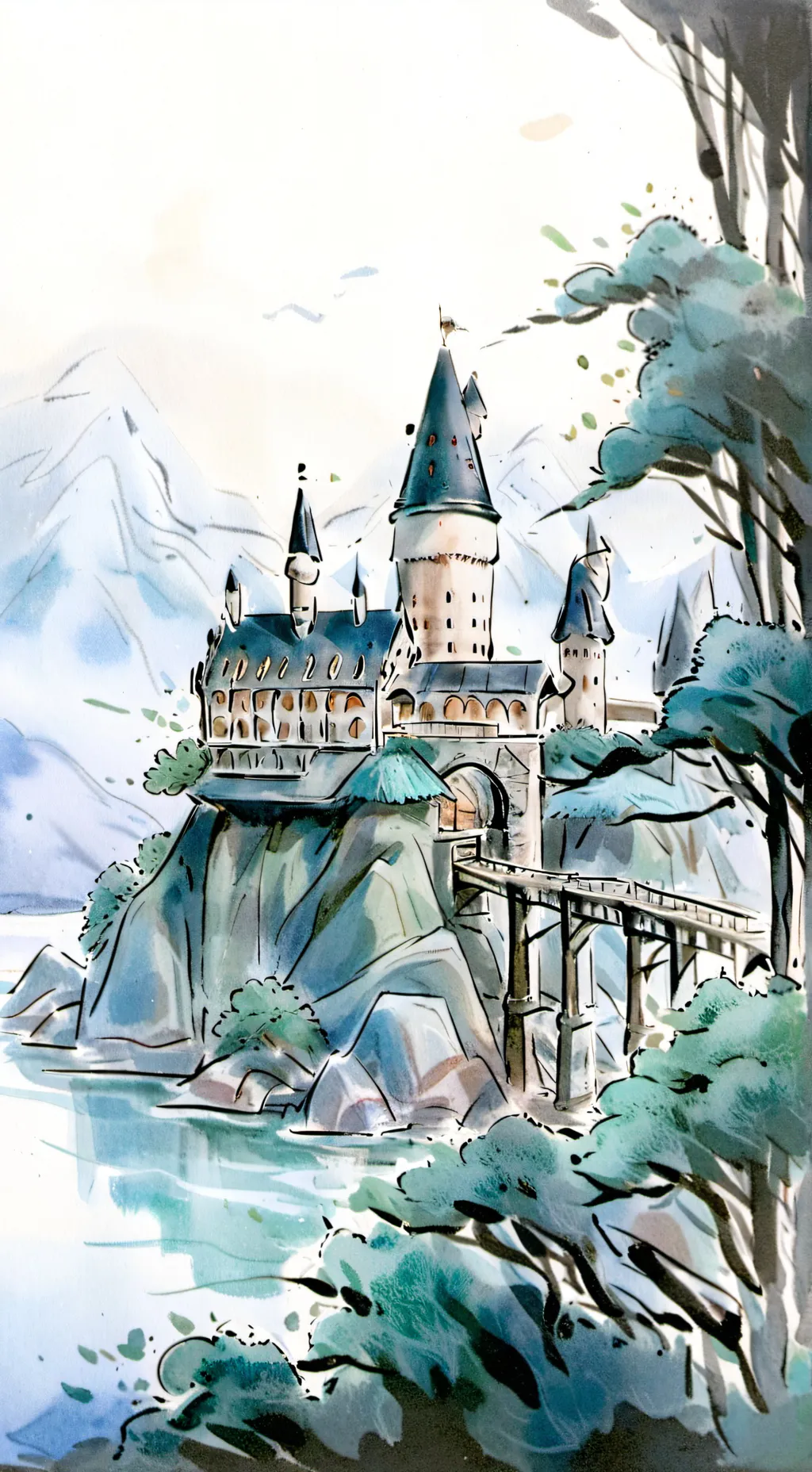ai character: Hogwarts sadness background