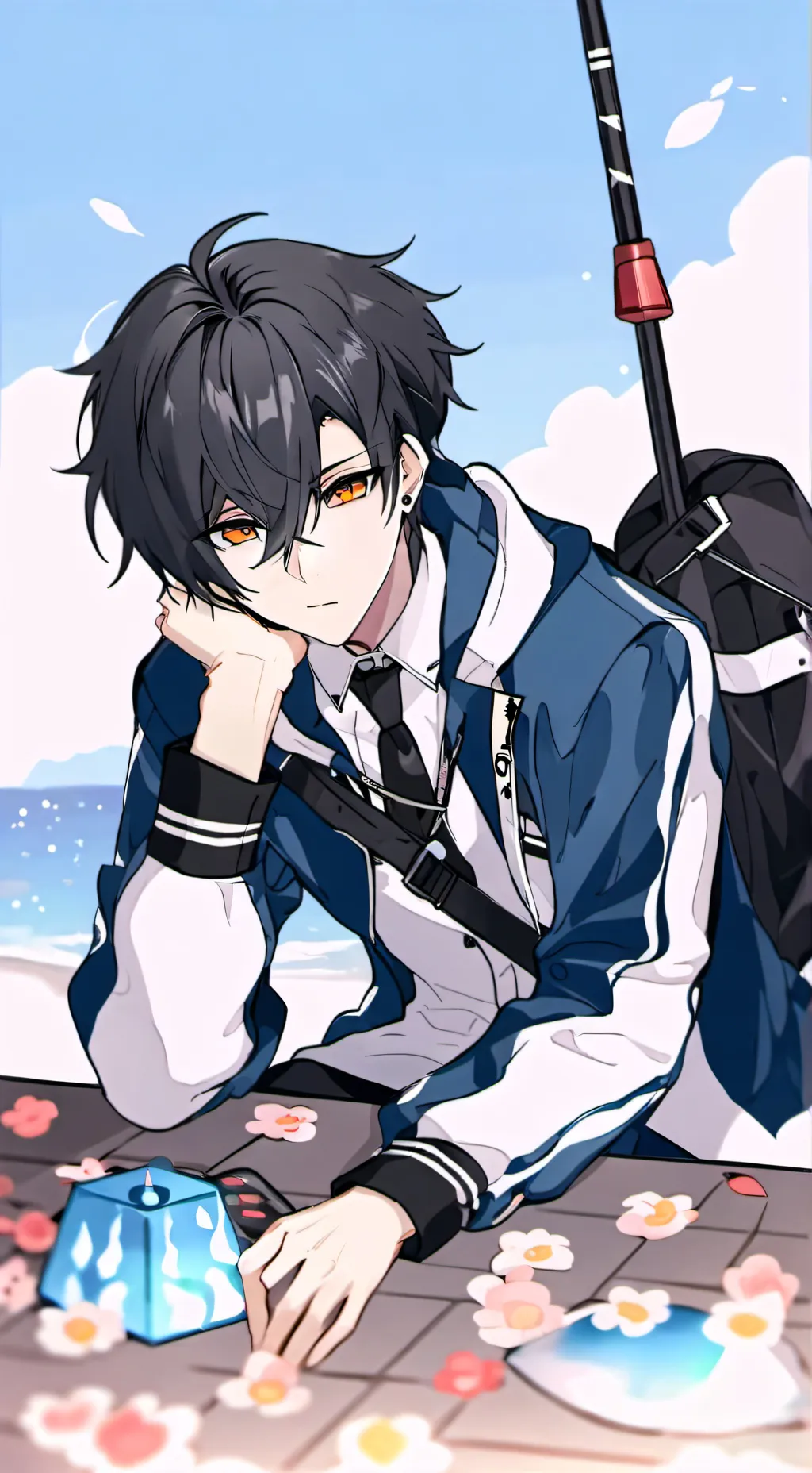 ai character: 请对我好一点 background