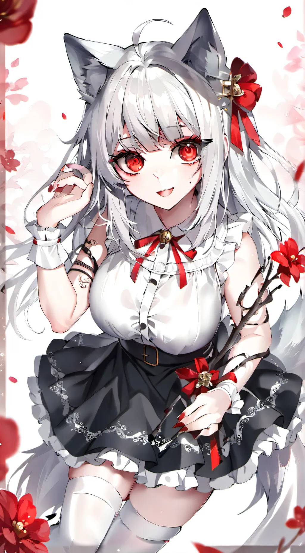 ai character: wolf girl infectio background