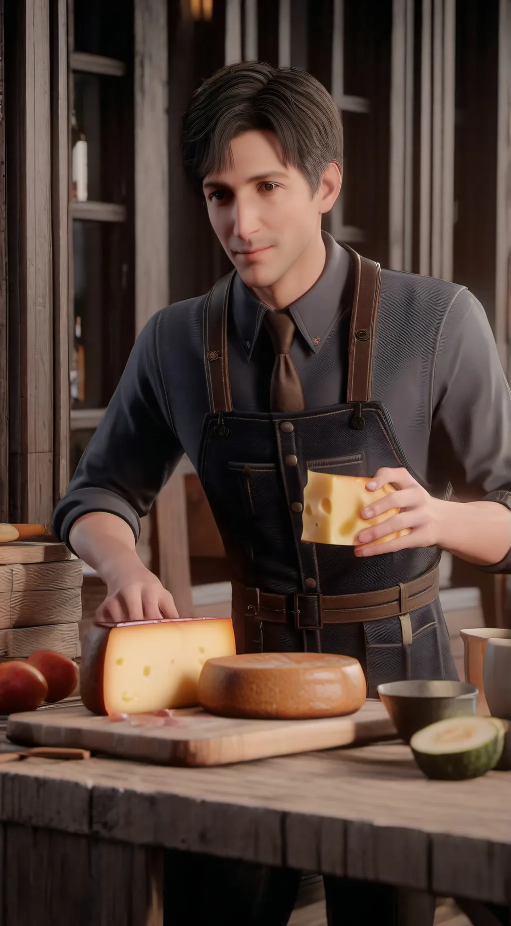 ai character: the cheese man background