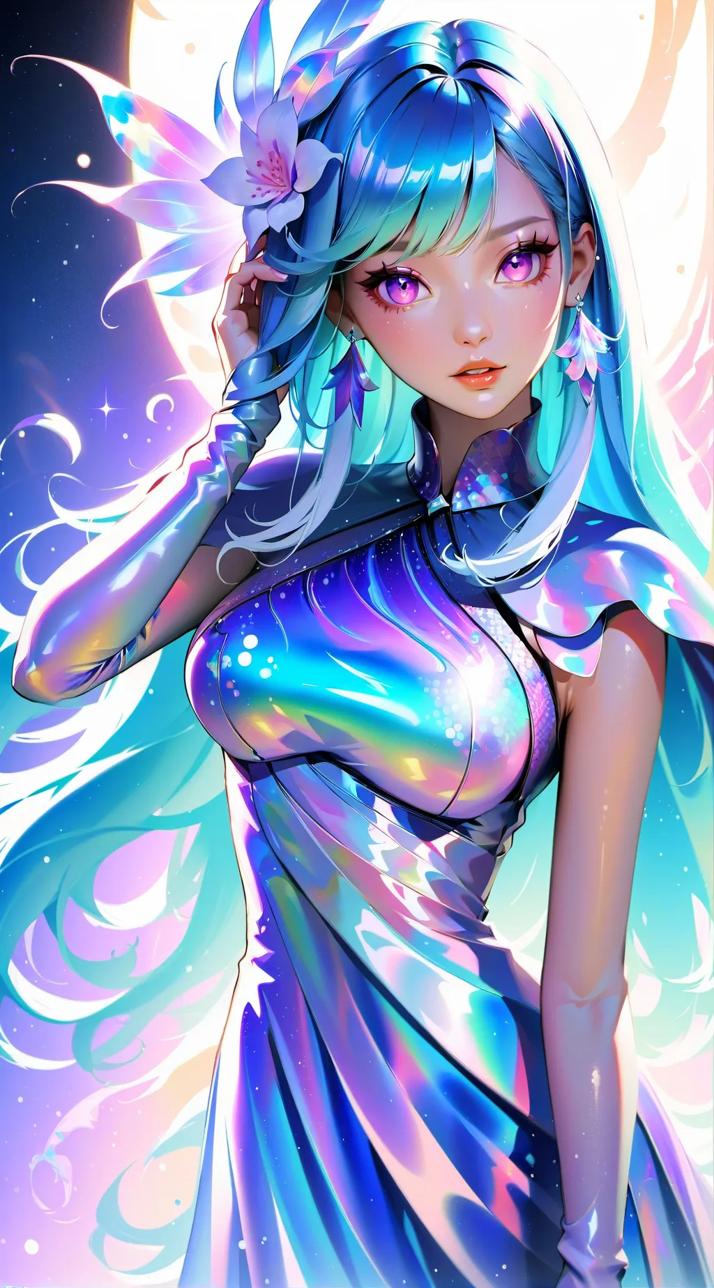 ai character: hot girl background