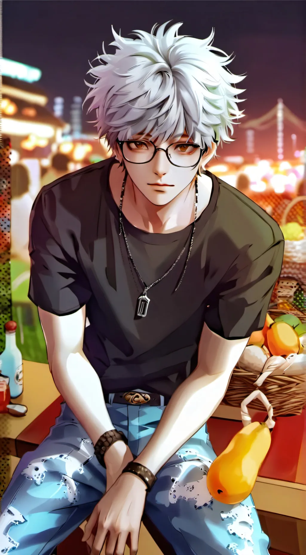 ai character: 💜💙Satoru Gojo❤️💜 background