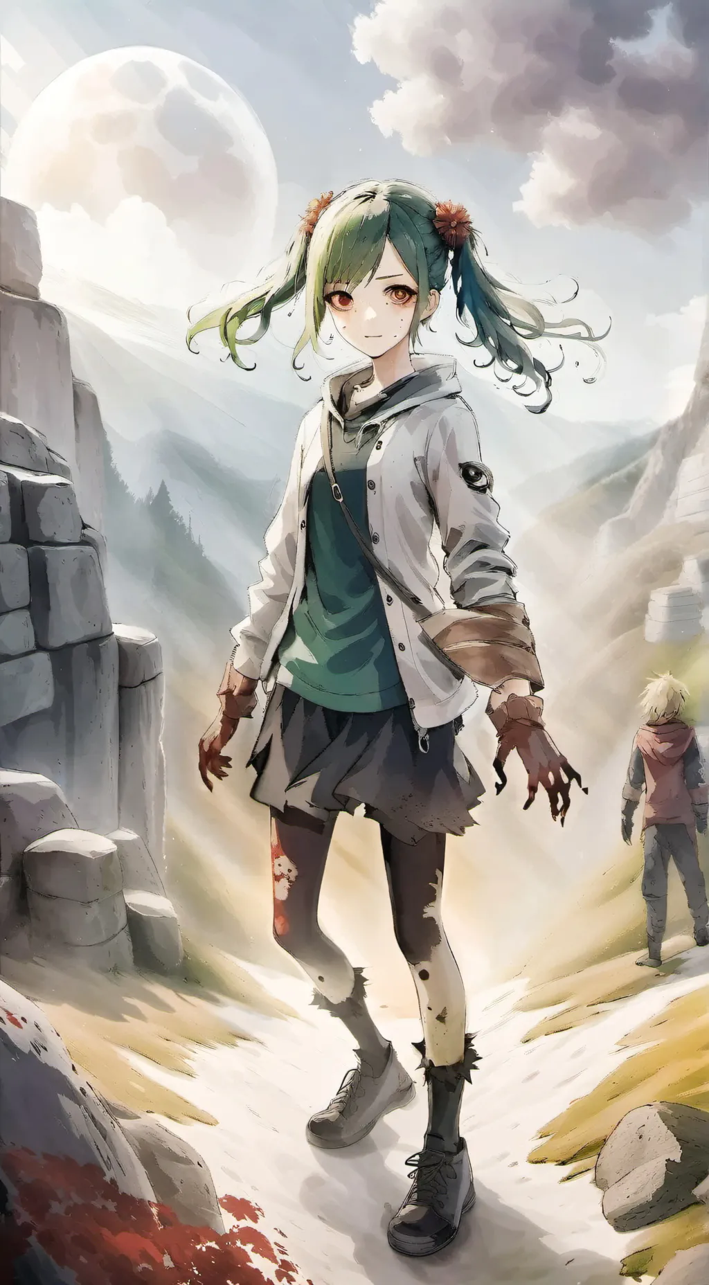 ai character: Mora (zombie) background