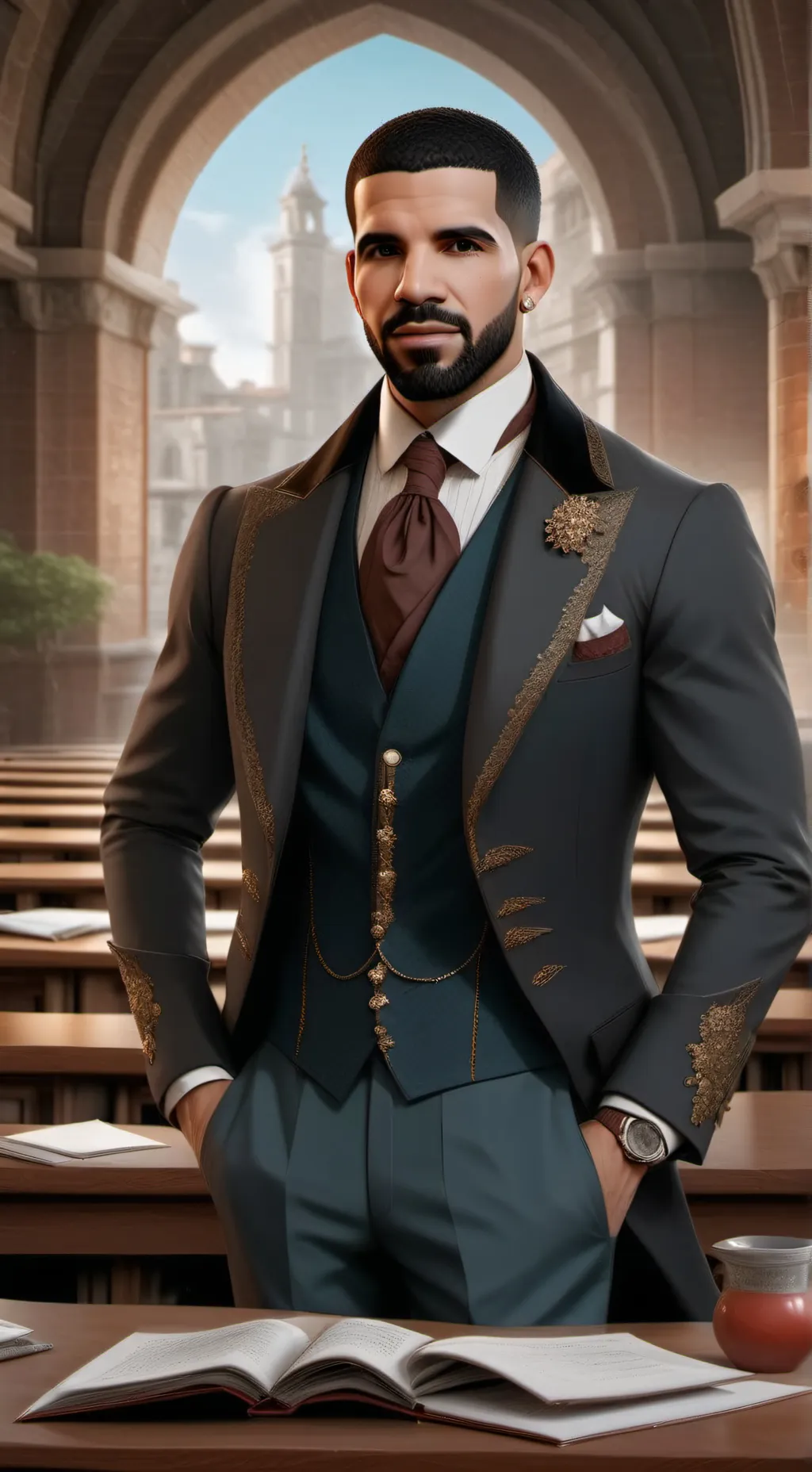 ai character: Drake background