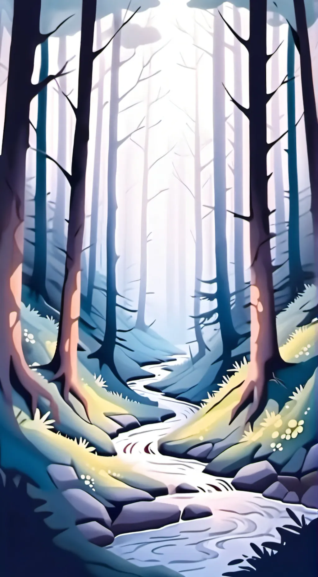 ai character: the sacrate forest background