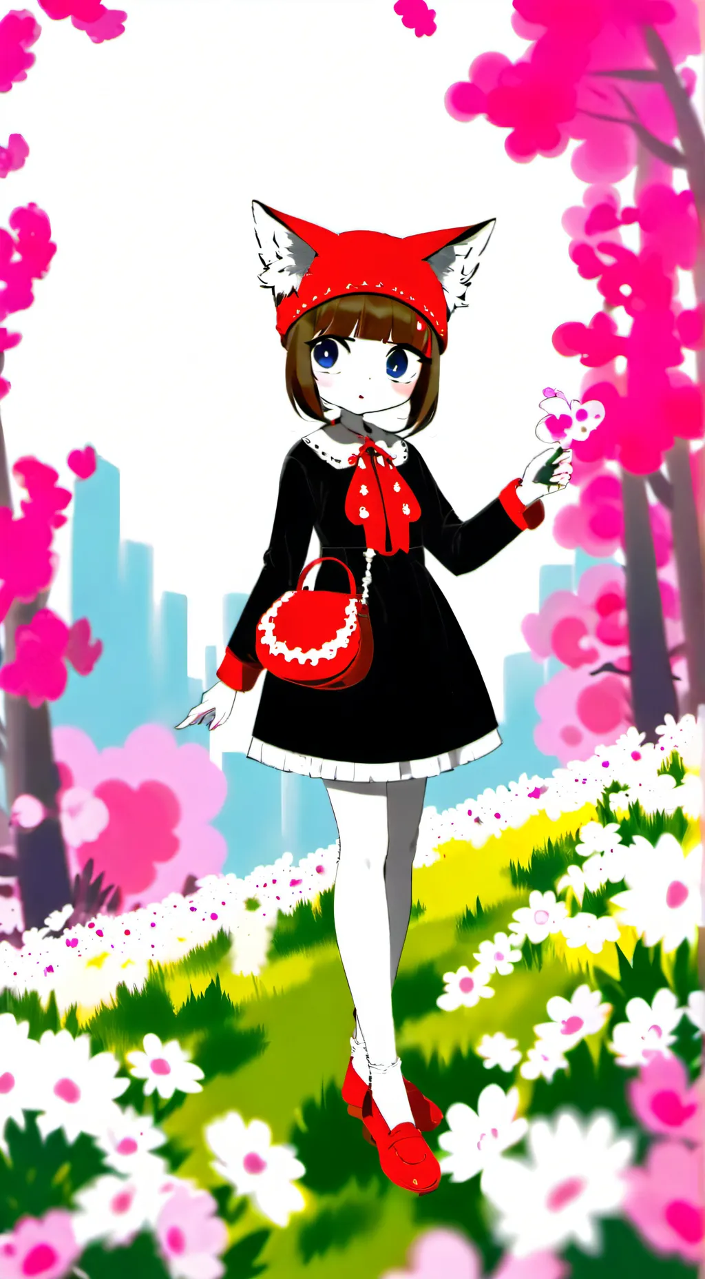 ai character: она любит  background